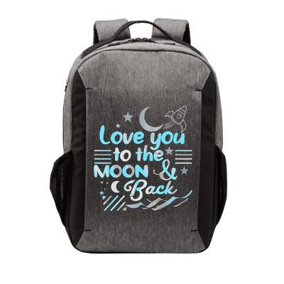 Love You To The Moon  Back Space Rocket Stars Design Gift Vector Backpack