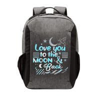 Love You To The Moon  Back Space Rocket Stars Design Gift Vector Backpack