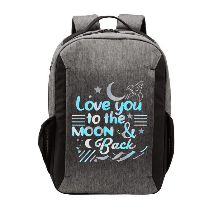 Love You To The Moon  Back Space Rocket Stars Design Gift Vector Backpack