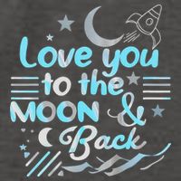 Love You To The Moon  Back Space Rocket Stars Design Gift Vector Backpack