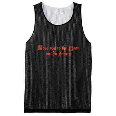 Love You To The Moon And To Saturn Mesh Reversible Basketball Jersey Tank