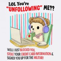 Lol YouRe Unfollowing Me Well I Just Blocked You Stole Your Credit Card Informa USA-Made Doggie Bandana