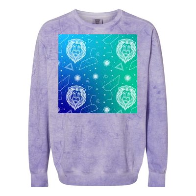 Leo Zodiac Astrology Colorblast Crewneck Sweatshirt