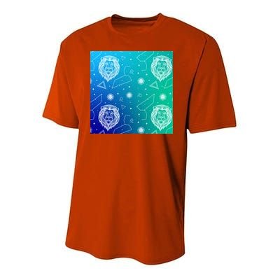 Leo Zodiac Astrology Youth Performance Sprint T-Shirt