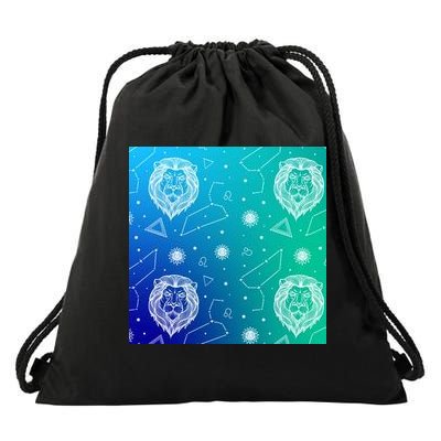 Leo Zodiac Astrology Drawstring Bag