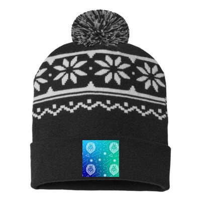 Leo Zodiac Astrology USA-Made Snowflake Beanie