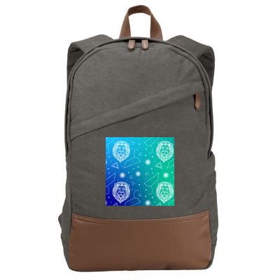 Leo Zodiac Astrology Cotton Canvas Backpack