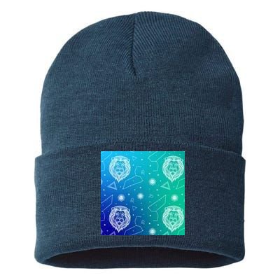 Leo Zodiac Astrology Sustainable Knit Beanie