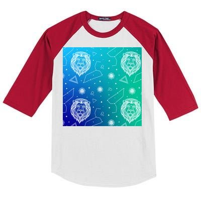 Leo Zodiac Astrology Kids Colorblock Raglan Jersey