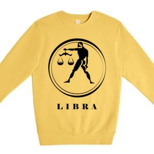 Libra Zodiac Astrology Sign Meaningful Gift Premium Crewneck Sweatshirt