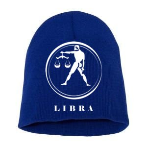 Libra Zodiac Astrology Sign Great Gift Short Acrylic Beanie