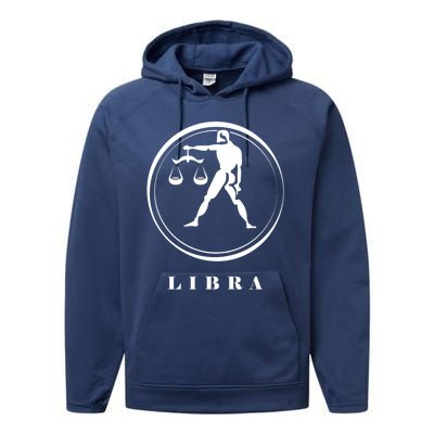 Libra Zodiac Astrology Sign Great Gift Performance Fleece Hoodie