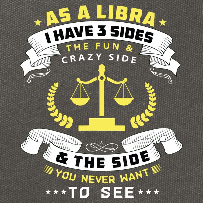 Libra Zodiac Birthday Horoscope Sign Libra Cotton Canvas Backpack