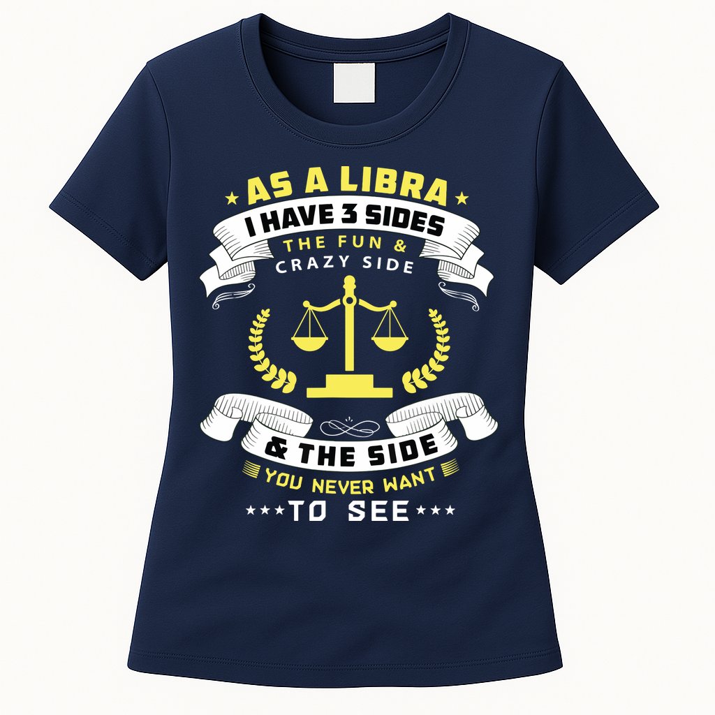 Libra Zodiac Birthday Horoscope Sign Libra Womens T-Shirt