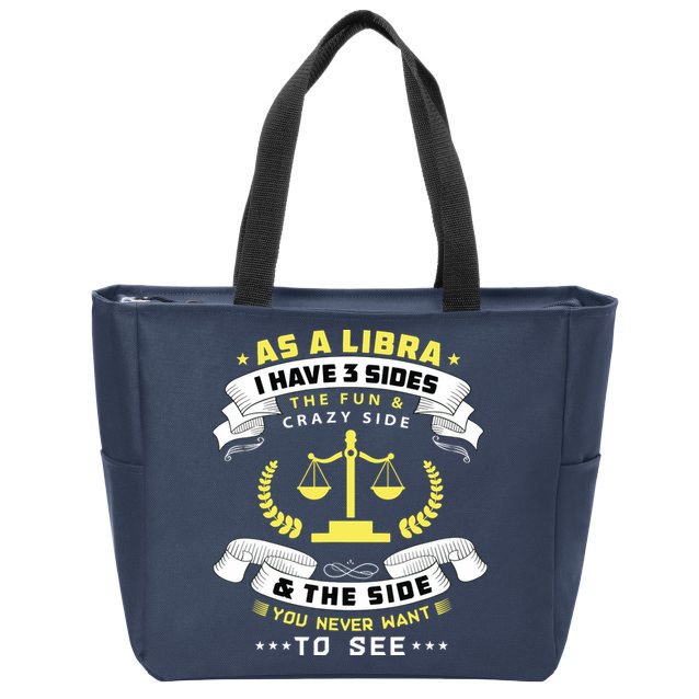 Libra Zodiac Birthday Horoscope Sign Libra Zip Tote Bag