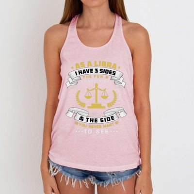 Libra Zodiac Birthday Horoscope Sign Libra Gift Women's Knotted Racerback Tank