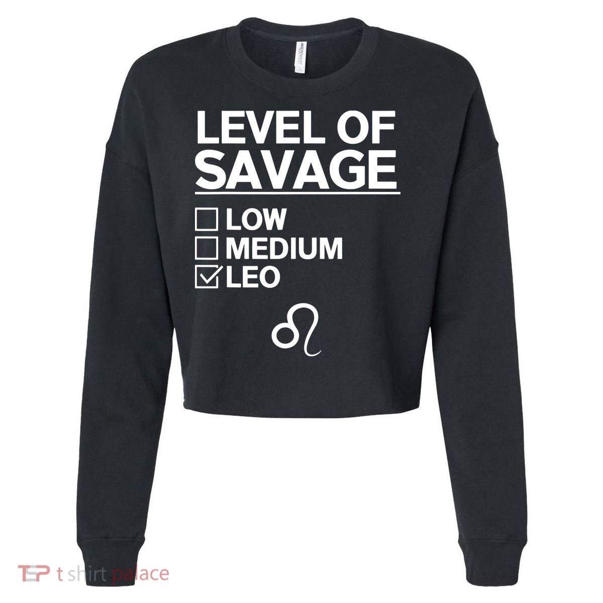 Leo Zodiac Funny Awesome Leos Design Cropped Pullover Crew