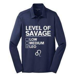 Leo Zodiac Funny Awesome Leos Design Silk Touch Performance Long Sleeve Polo