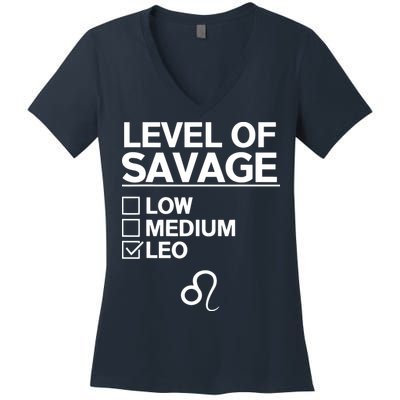 Leo Zodiac Funny Awesome Leos Design Women's V-Neck T-Shirt
