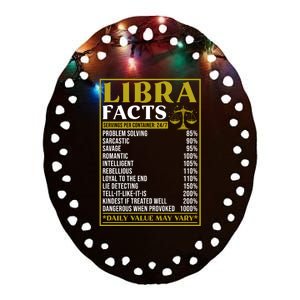 Libra Zodiac Facts Design Zodiac Facts Funny Libra Great Gift Ceramic Oval Ornament