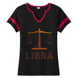 Libra Zodiac Fall Libra Birthday Gift Ladies Halftime Notch Neck Tee