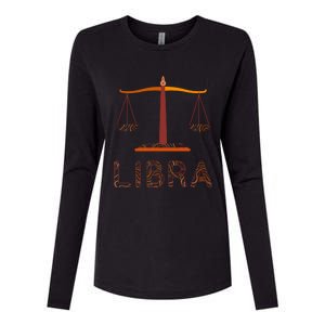 Libra Zodiac Fall Libra Birthday Gift Womens Cotton Relaxed Long Sleeve T-Shirt