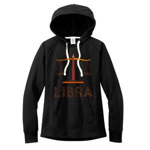 Libra Zodiac Fall Libra Birthday Gift Women's Fleece Hoodie