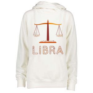 Libra Zodiac Fall Libra Birthday Gift Womens Funnel Neck Pullover Hood