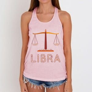 Libra Zodiac Fall Libra Birthday Gift Women's Knotted Racerback Tank