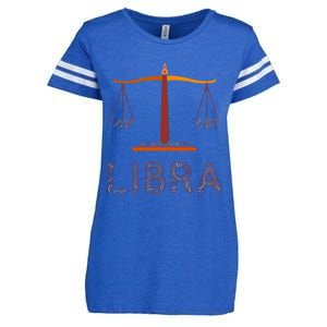 Libra Zodiac Fall Libra Birthday Gift Enza Ladies Jersey Football T-Shirt