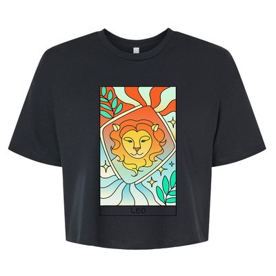 Leo Zodiac Bella+Canvas Jersey Crop Tee