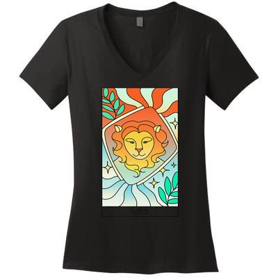 Leo Zodiac Women's V-Neck T-Shirt