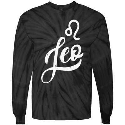 Leo Zodiac Tie-Dye Long Sleeve Shirt