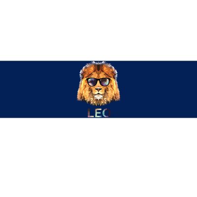 Leo Zodiac Lion With Cool Sunglasses Birthday Bumper Sticker