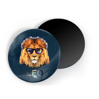 Leo Zodiac Lion With Cool Sunglasses Birthday Magnet