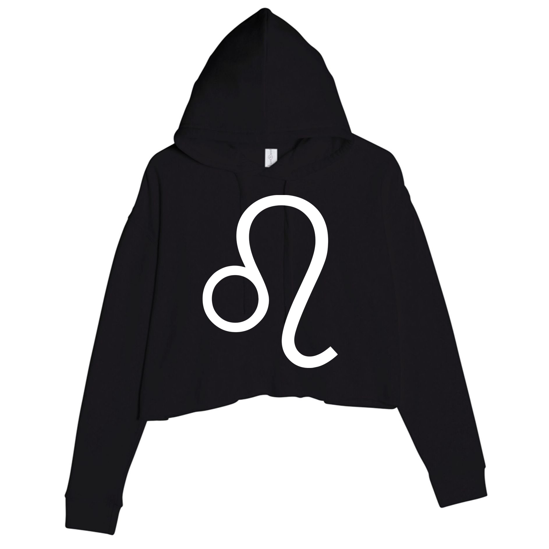 Leo Zodiac Crop Fleece Hoodie