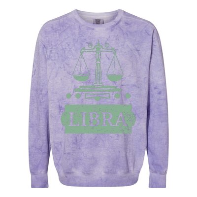 Libra Zodiac Colorblast Crewneck Sweatshirt