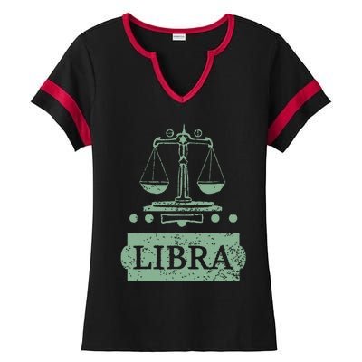 Libra Zodiac Ladies Halftime Notch Neck Tee