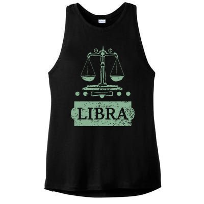 Libra Zodiac Ladies PosiCharge Tri-Blend Wicking Tank