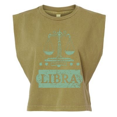 Libra Zodiac Garment-Dyed Women's Muscle Tee