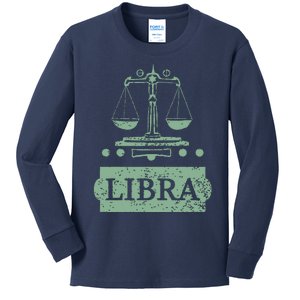 Libra Zodiac Kids Long Sleeve Shirt