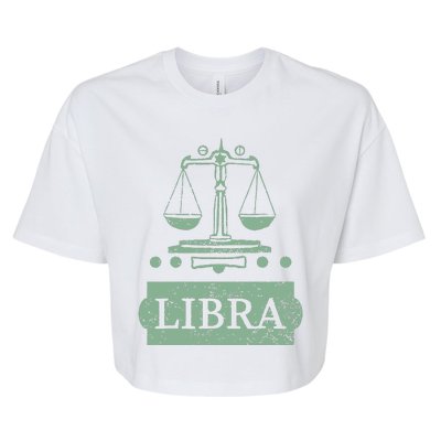 Libra Zodiac Bella+Canvas Jersey Crop Tee