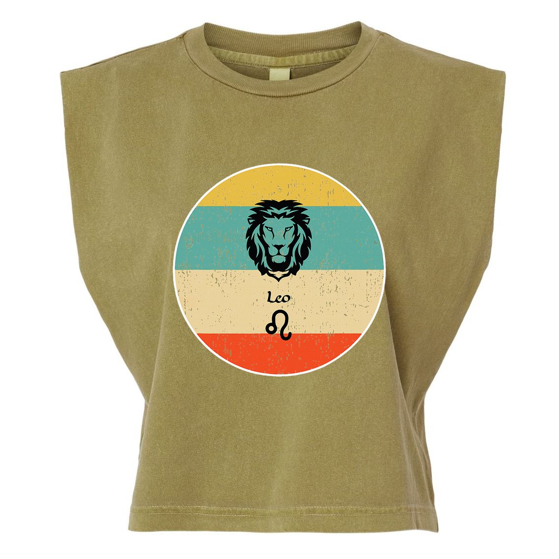 Leo Zodiac Garment-Dyed Women's Muscle Tee
