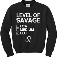 Leo Zodiac Merch Funny Awesome Leos Design Kids Sweatshirt