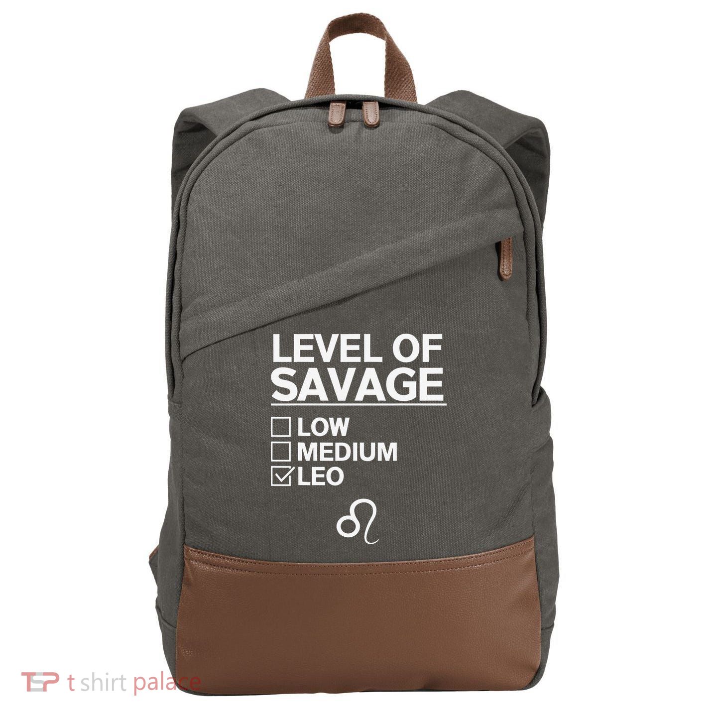Leo Zodiac Merch Funny Awesome Leos Design Cotton Canvas Backpack