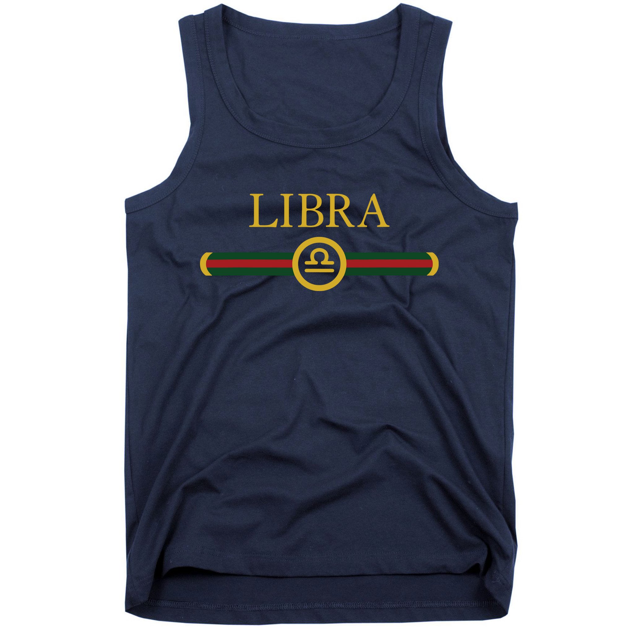Libra Zodiac October Sep Birthday Graphic Art Libra Sign Tank Top