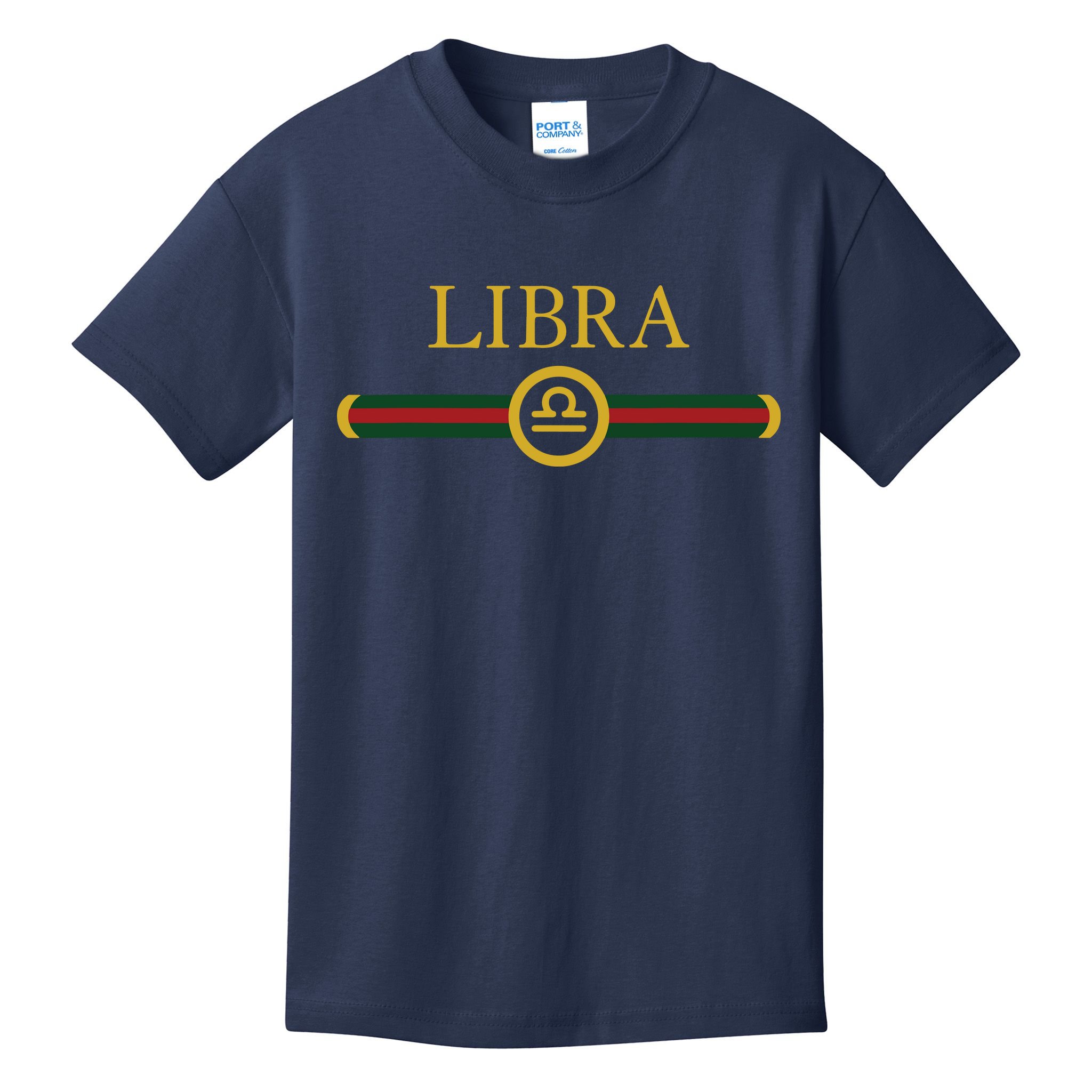 Libra Zodiac October Sep Birthday Graphic Art Libra Sign Kids T-Shirt