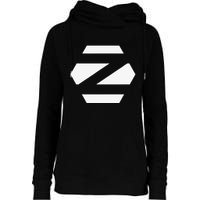 Linux Zorin Os With White Logo Open Source Os Womens Funnel Neck Pullover Hood