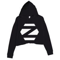 Linux Zorin Os With White Logo Open Source Os Crop Fleece Hoodie