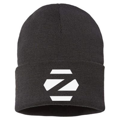 Linux Zorin Os With White Logo Open Source Os Sustainable Knit Beanie